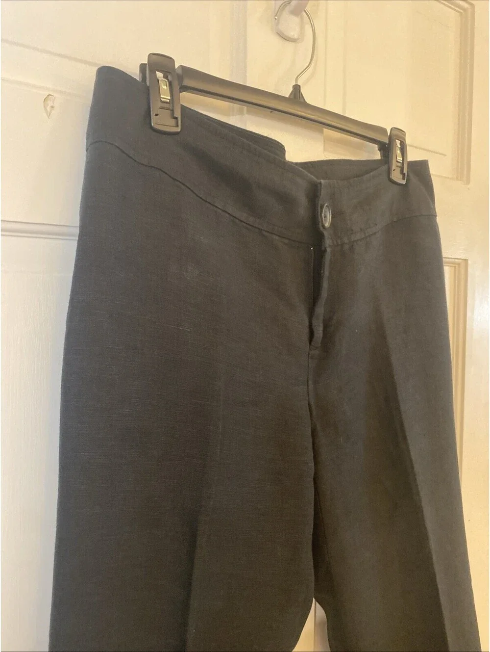 Banana Republic Black Linen Dress Pants Women’s Size 8 Straight Leg Trouser